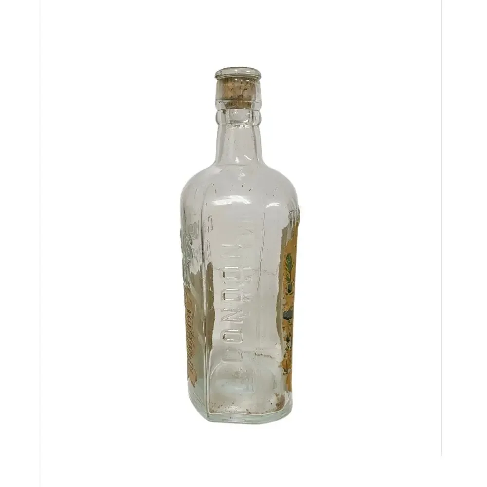 Vintage Gordon & Co’s Embossed Bottle w/Glass Cork London England